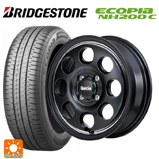送料無料 サマータイヤホイールセット 165/60R14 75H ブリヂストン エコピア NH200C 正規品 エムアイディー ガルシア パーム8 1