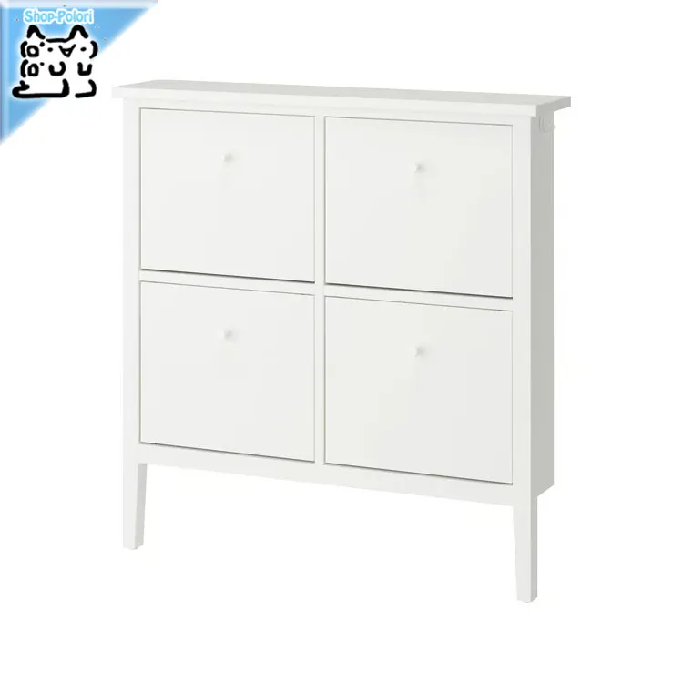 【 IKEA - イケア -】GULLABERG -グラベリ- シューズボックス2段×2 ホワイト 105x22x107 cm (705.877.09)