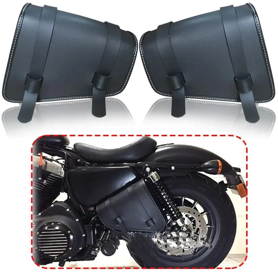 【並行輸入品】ハーレースポーツスターXL883 XL1200スーパーファイバーレザーサドルバッグバイクサドルバッグサイド収納バイクサイドツールバッグ