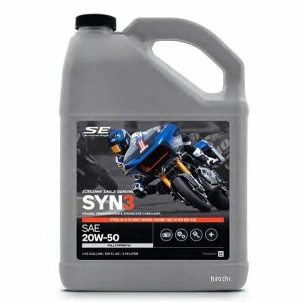 【即納】 62600158 ハーレー純正 SYN3(シンスリー)100%化学合成オイル SAE 15W50 1ガロン (3785ml) HD店