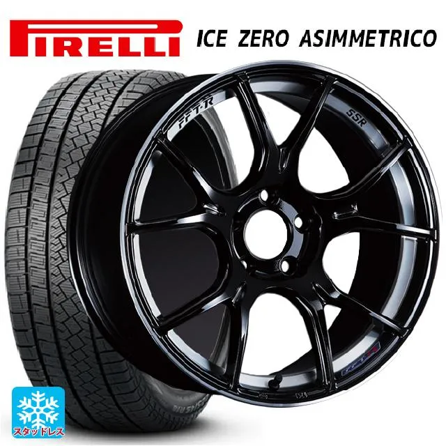 送料無料 スタッドレスタイヤホイール 4本セット 225/45R18 95H XL ピレリ アイスゼロ アシンメトリコ 正規品 # タナベ SSR G