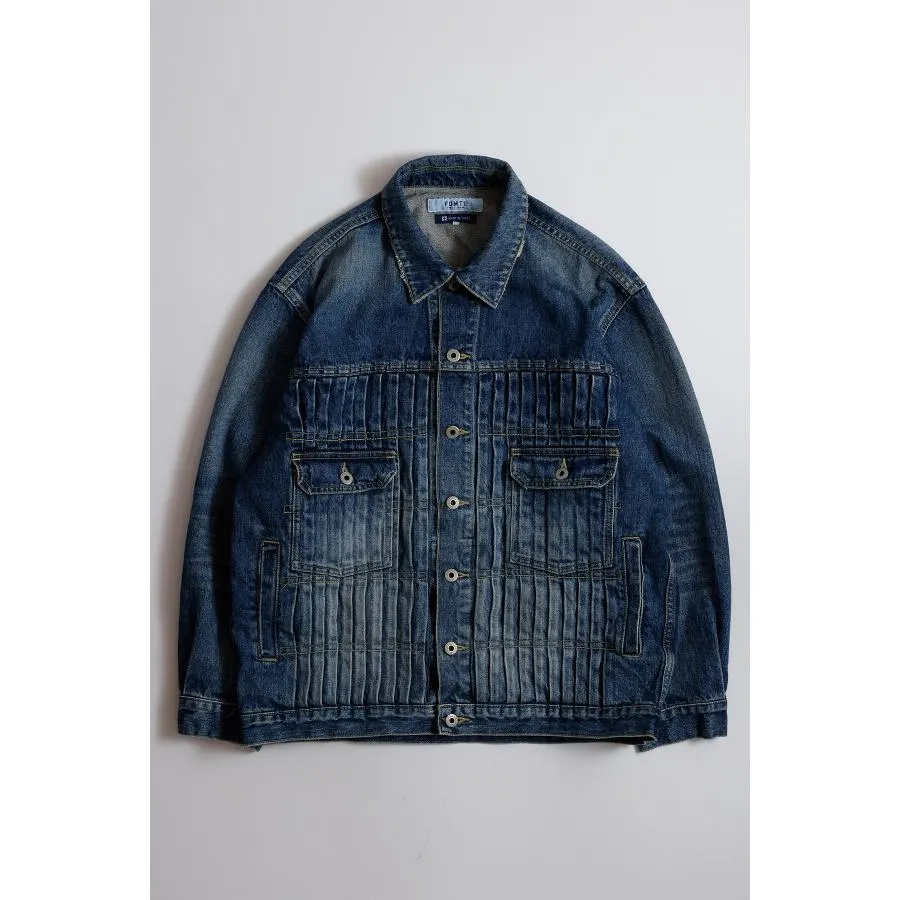 FDMTL ファンダメンタル　2026 DENIM PLEATS JACKET 3YR WASH　デニム ジャケット