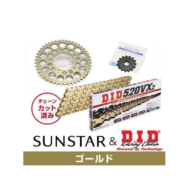 セット商品 KD3L303 サンスター スプロケット＆DID チェーンキット（ゴールド） SET