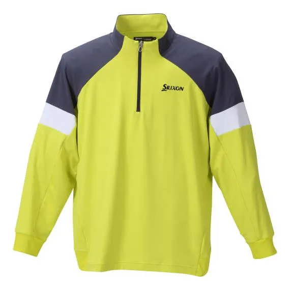 ジャンパー メンズ スポーツ ゴルフ アウター プルオーバー 大きいサイズ ストレッチ 撥水 SRIXON 【松山プロ共同開発】ハーフジップ 3L 4L 5L 6L イエロー