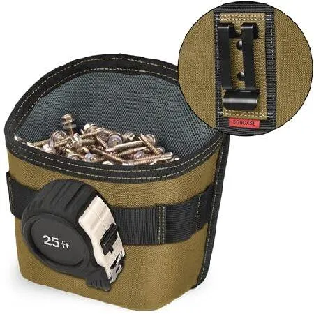 【並行輸入品】 SOGCASE Tool Pouch Nails Screws Bag with Belt Clip (XL, Khaki)