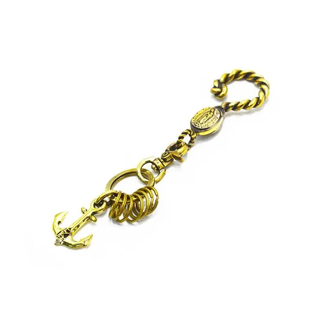 【galcia/ガルシア】「Our Lady of Guadalupe Brass Key Holder/グアダルーペの聖母ブラスキーホルダー」(KBLC-010B)(ハーレー/アメカジ/ウルフパック)