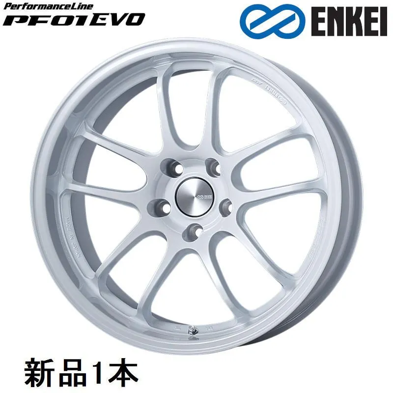エンケイ パフォーマンスライン PF01EVO 18インチ 18x9.5J +0 PCD114.3 5穴 Pearl White ホイール 1本