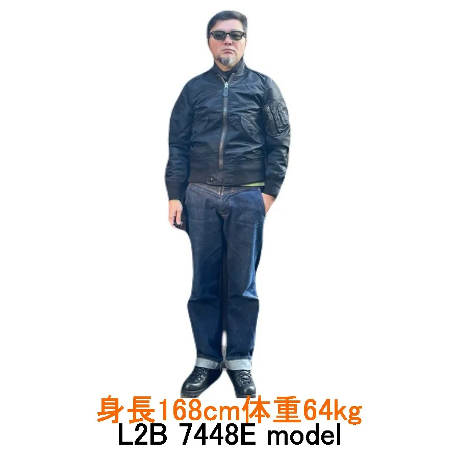 W.D.MILITARYS L2B 7448Bモデル リバーシブル フライトジャケット オールブラック×レスキューオレンジ Sサイズのみ