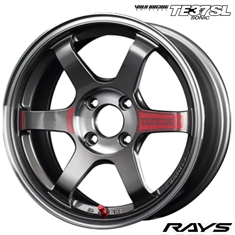 16インチ 4H100 8J 8J+24 4穴 ホイール 【4本セット 新品】  VOLK RACING TE37 SONIC SL 送料無料 レイズ