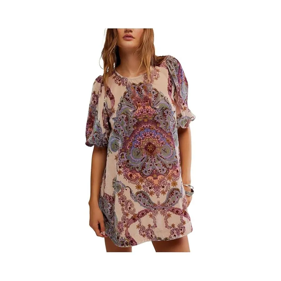 フリーピープル Free People Maye Printed Velvet Tunic レディース Shirts & Tops Tea Combo
