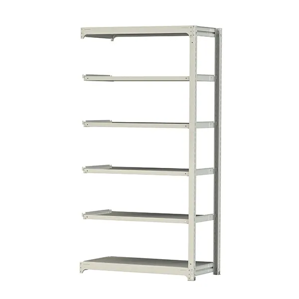 「連結型のみの購入は不可」●u.ヤマキン/山金工業【3S8462-6WR】ボルトレス中量ラック(300kg/段) 6段 連結 高さ2400mm ホワイトグレー 組立式