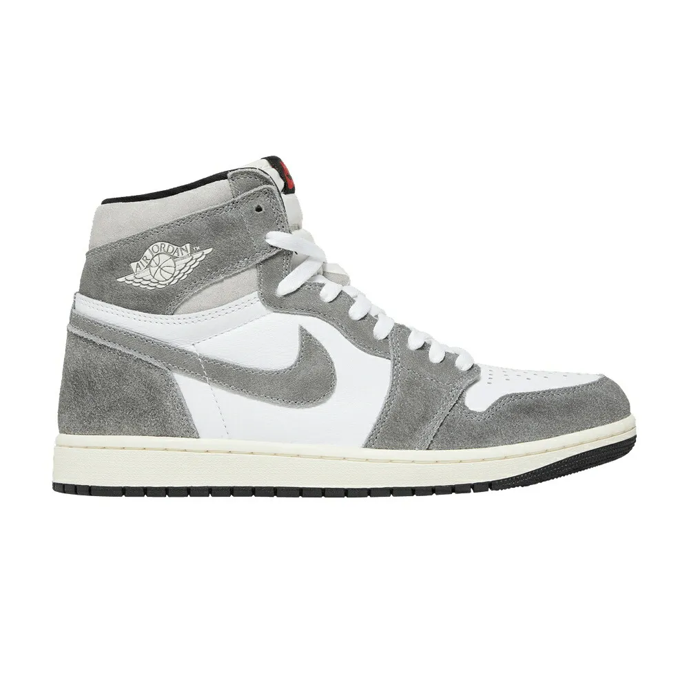 ナイキ ハイ 黒色 ブラック ファイア 赤 レッド 灰色 グレー エアジョーダン WASHED BLACK スニーカー メンズ AIR JORDAN AIR JORDAN 1 RETRO HIGH OG / BLACK FIRE RED LIGHT SMOKE GREY