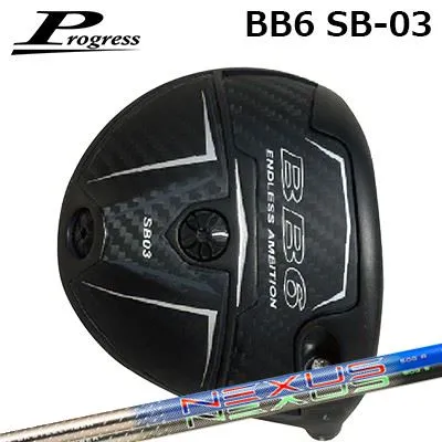カスタムクラブ プログレス BB6 SB03 ドライバー スチールファイバー ネクサス ブルー/ブラックProgress BB6 SB03 Driver SteelFiber NEXUS BLUE/BLACK