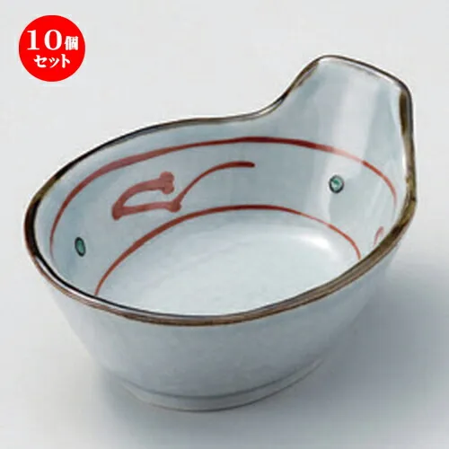 10個セット☆ 呑水 ☆赤絵呑水 [ 13 x 10 x 5.8cm 220g ] | 和食器 呑水 とんすい 玉割 料亭 ホテル 食器 業務用 飲食店 カフェ うつわ 器 おしゃれ かわいい ギフト プレゼント 内祝い 誕生日 贈り物 贈答品 おすすめ 食器セット