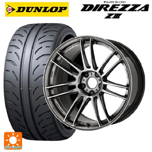 送料無料 サマータイヤホイール 4本セット 225/40R18 88W ダンロップ ディレッツァZ3 ワーク エモーション ZR7 18-7.5J