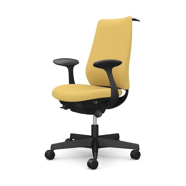 オカムラ ポータム固定肘背クッションスタンダードタイプブラックボディハンガー有ランバー無ナイロンキャスター CF24XR FRU8 1点