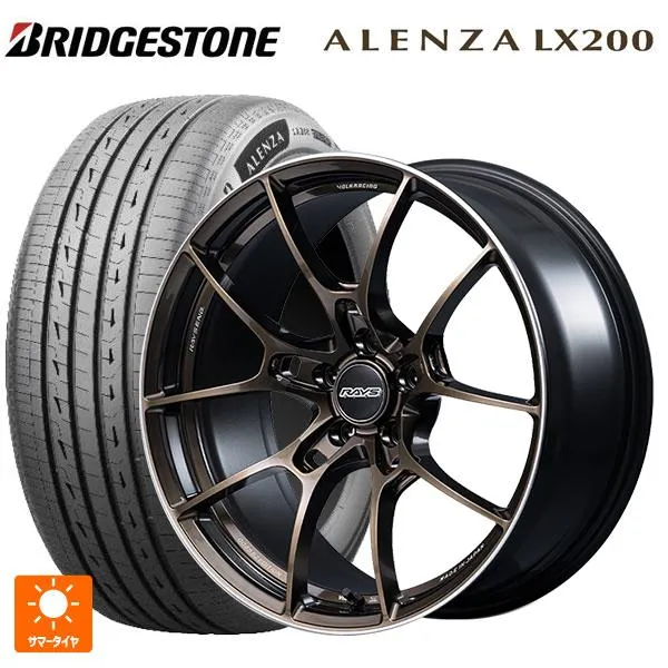 送料無料 サマータイヤホイール 4本セット 235/55R19 105W XL ブリヂストン アレンザLX200 正規品 # レイズ ボルクレーシング