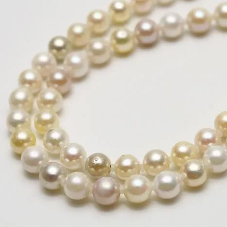 アコヤ真珠パールロングネックレス　5.0-6.0mm　マルチカラー