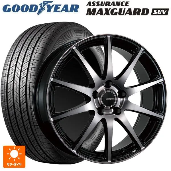 送料無料 サマータイヤホイールセット 235/55R18 104V XL グッドイヤー アシュアランス マックスガード SUV ブリヂストン エコフォ