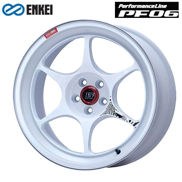 エンケイ パフォーマンスライン PF06 マシニングホワイト 17×9.5 +22 5/114.3 75新品ホイール1本