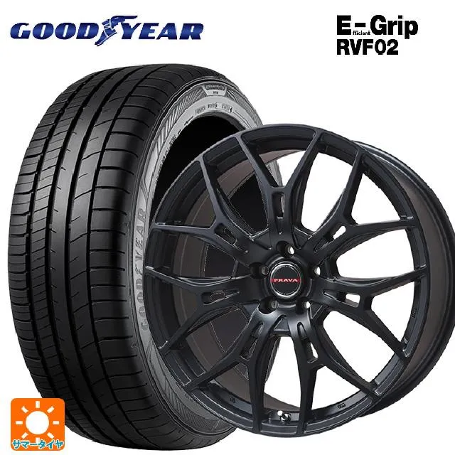 送料無料 サマータイヤホイール 4本セット 205/55R17 95V XL グッドイヤー エフィシェントグリップ RVF02 ビックウェイ レイシー