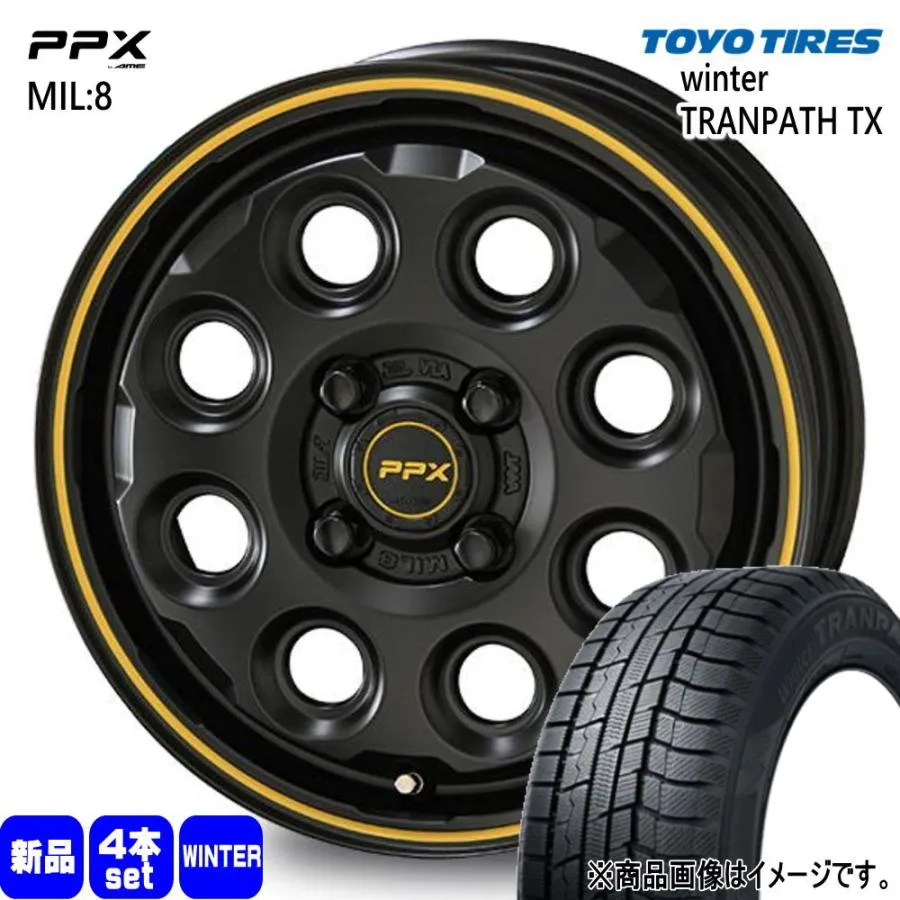 165/65R14 79Q トーヨータイヤ WinterTRANPATH TX 冬用 スタッドレスタイヤ PPX MIL:8 ハスラー デリカミニ4WD ハイゼット  14インチ