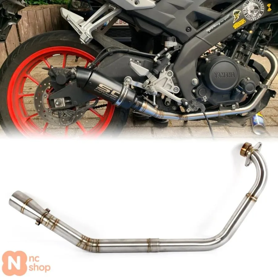 【並行輸入品】 ヤマハ YZF R15 MT-15 MT 125 2008年-2017年 フルシステム ミドルリンク接続パイプ スリップオン エキゾーストし
