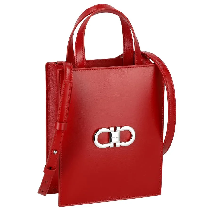 フェラガモ FERRAGAMO 218358 CALF/FLAME RED  バッグ ハンドバッグ レディース カーフ 女性用