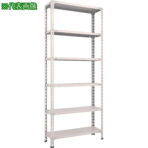 ■TRUSCO スチールラック 軽量棚開放型 1800X450XH1500 6段 ネオグレー【5267594:0】[店頭受取不可]