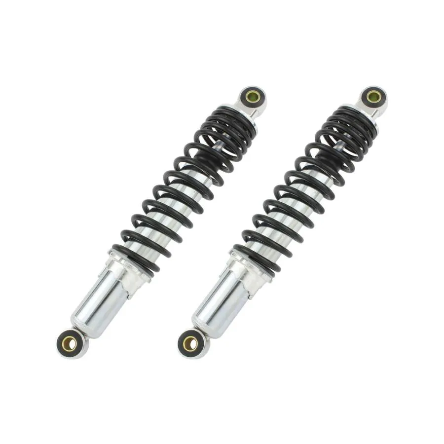 モンキー/ゴリラ(6V車/Z50J-1600008-)用リアショック Type-1 (305mm/メッキボディ×ブラックスプリング)＿シフトアップ