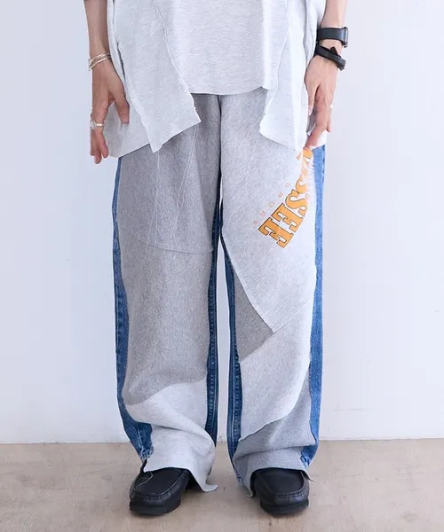 ジーンズ DISCOVERED ”newsed” Sweat x Denim Pants メンズ