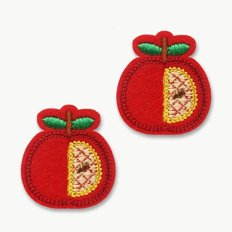 MINI-MOTIF りんご アイロン接着ワッペン 大人かわいいロマンティックなアップリケ