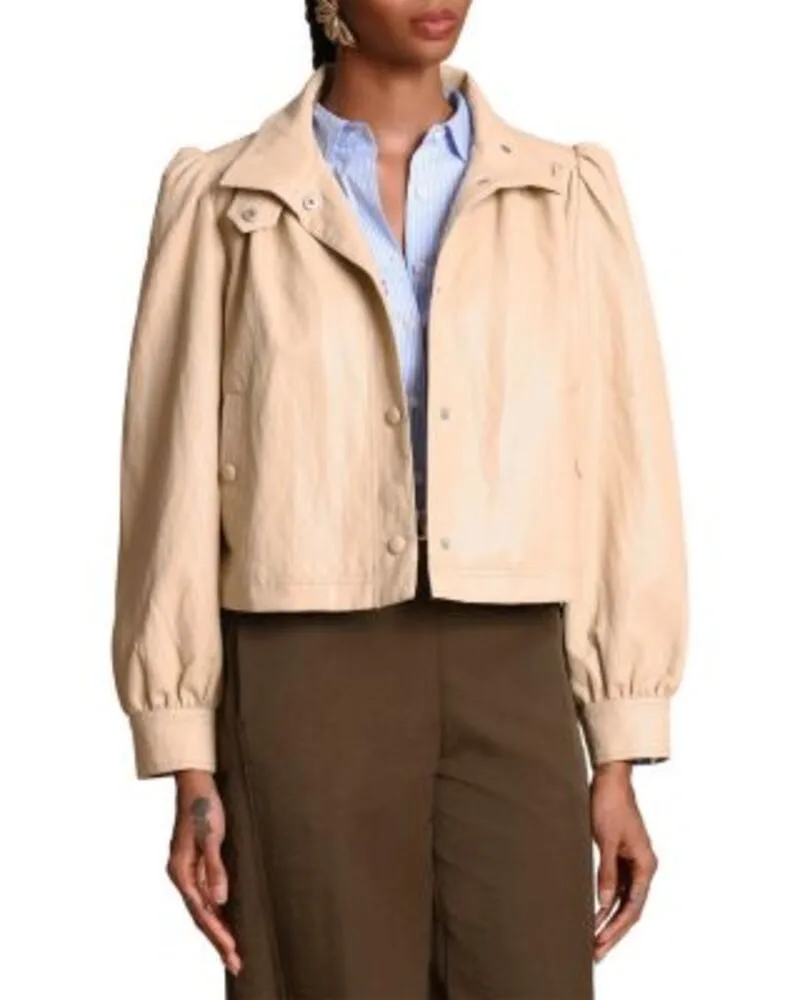 アヴェックレフィーユ レディース アウター ジャケット・ブルゾン Avec Les Filles Puff Sleeve Short Jacket Ochre