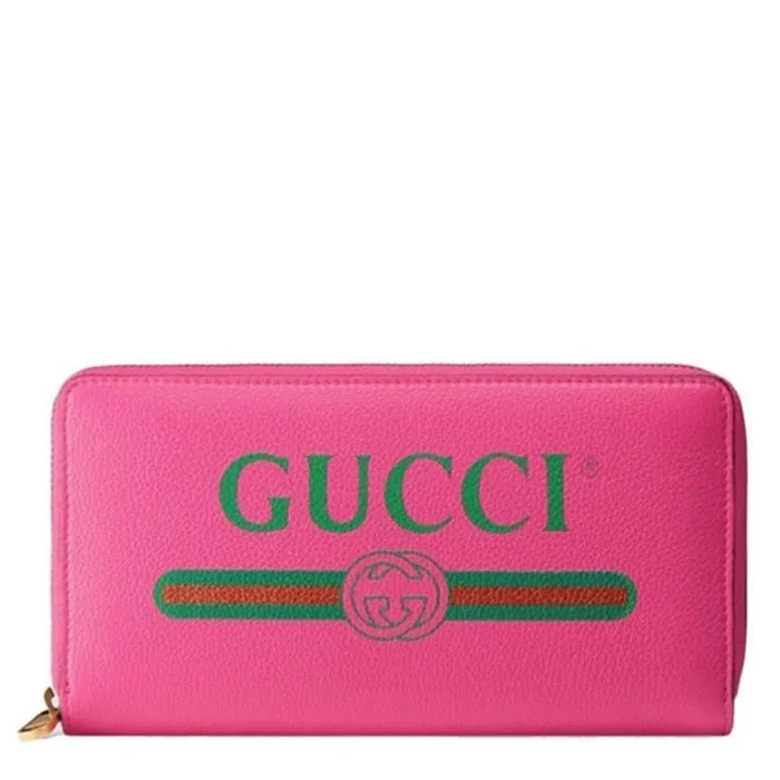 並行輸入品 グッチ 長財布 メンズ レディース プレゼント プリントレザージップアラウンドウォレット GUCCI LEATHER ZIP AROUND WALLET GG ラウンド 小銭入れ