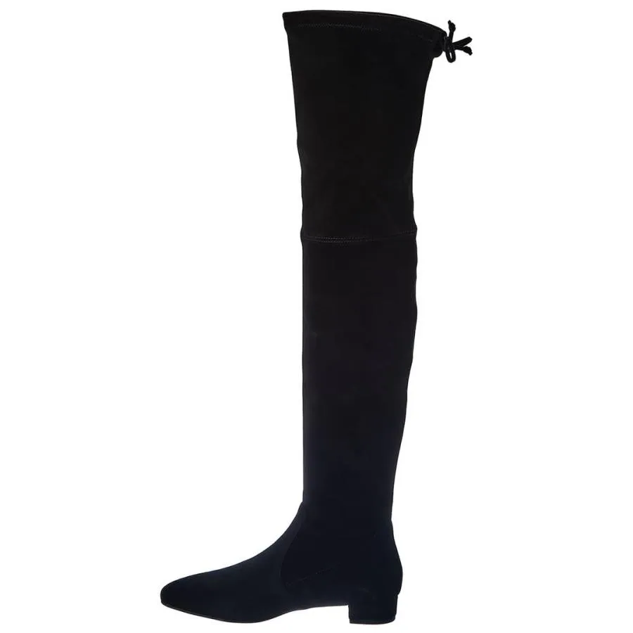 【並行輸入品】Stuart Weitzman Genna 25 Suede Over The Knee Boot, 4.5, Black
