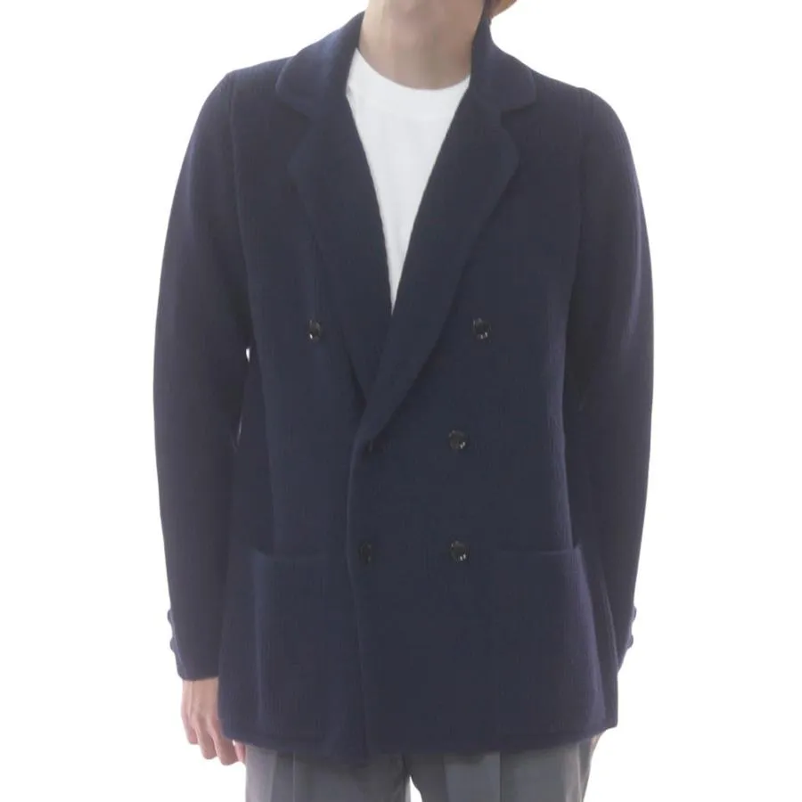 LARDINI ラルディーニ メンズダブル6Bニットジャケット AALJN98 AA65036 ネイビー