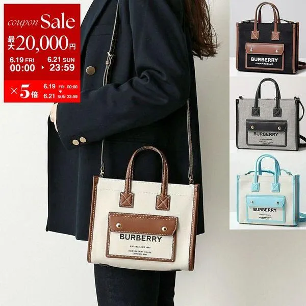 BURBERRY バーバリー ショルダーバッグ  MN POCKET DTL TOTE LL6 8044143 8055749 8044142 8072266 レディース ハンドバッグ ホースフェリープリント 鞄