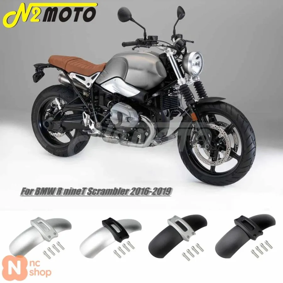 【並行輸入品】 BMW R NINE T R9T 9 9T SCRAMBLER 2016-2019 NINET用 ブラック バイク用アルミニウムフロントホイールフェンダーマッドガードカバー マッドガ
