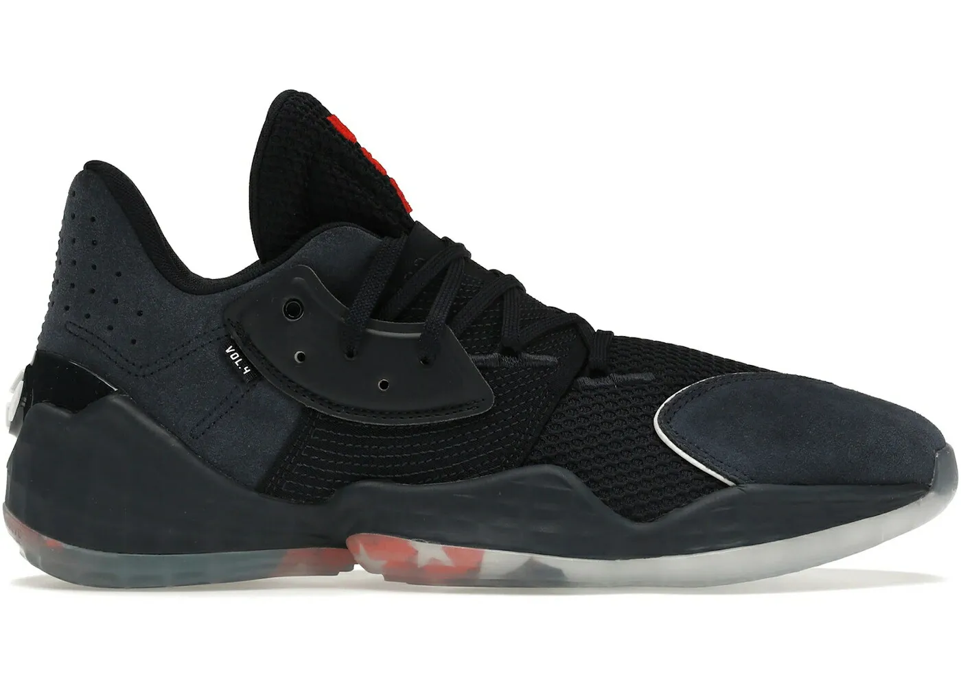 アディダス ハーデン チーム 紺色 ネイビー 白色 ホワイト VOL. スニーカー メンズ ADIDAS HARDEN 4 TEAM USA / TEAM NAVY CLOUD WHITE SCARLET