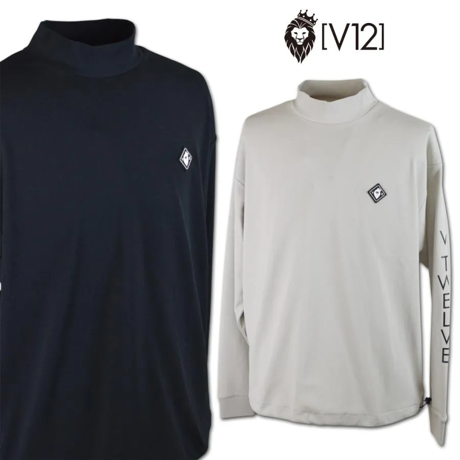 V12 プルオーバー ゴルフ メンズ ゴルフウェア RELAX L/S MOCK 春夏用 黒 ベージュ M L LL v122520mk06