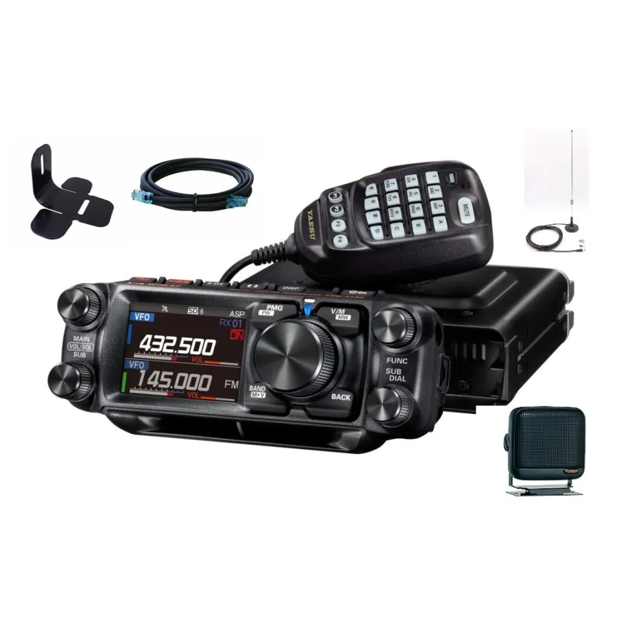八重洲無線 FTM-510DS ASP 20W 液晶保護フィルム付 2波同時受信対応 144/430MHzデュアルバンドモービル MMB103+SCU62+MA721+P610セット