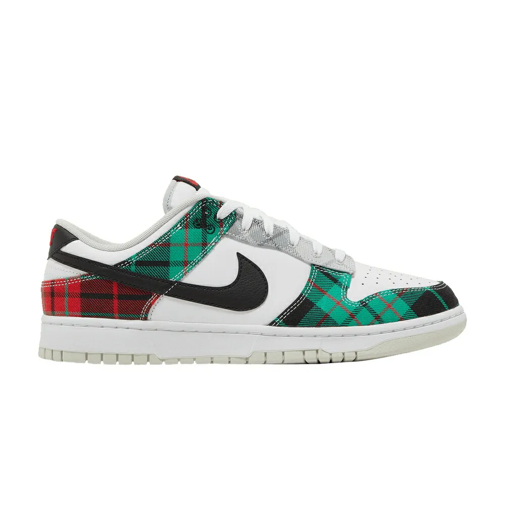 ナイキ ダンク プレミアム 白色 ホワイト 赤 レッド 黒色 ブラック ダンクロー TARTAN PLAID スニーカー メンズ NIKE DUNK LOW PREMIUM / WHITE WHITE UNIVERSITY RED BLACK