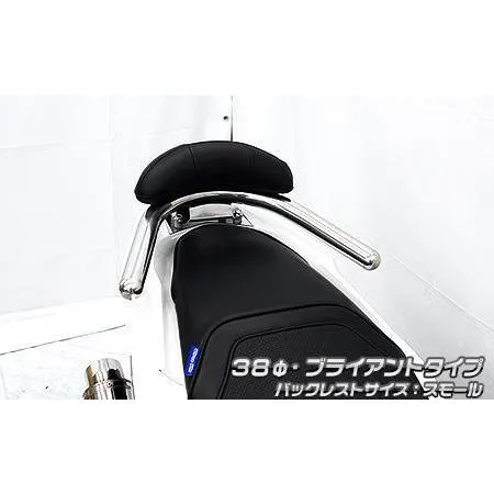 バックレスト付き 38φタンデムバー ブライアントタイプ バックレストスモール ウイルズウィン（WirusWin） PCX125（2BJ-JK05）