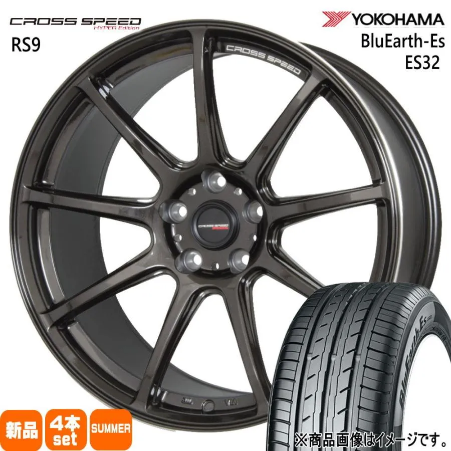225/45R18 95W XL ヨコハマ BluEarth-Es ES32 夏用 サマータイヤ CROSS SPEED RS9 クラウン