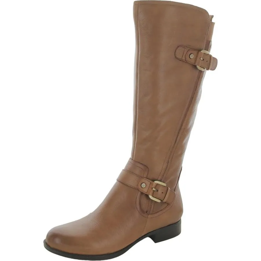 【並行輸入品】Naturalizer Womens Jean Leather Knee High Motorcycle Boots Brown