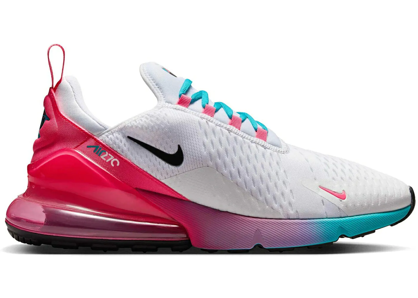 ナイキ マックス マイアミ マーリンズ 白色 ホワイト 黒色 ブラック ピンク エアマックス スニーカー メンズ NIKE AIR MAX 270 MIAMI MARLINS / WHITE BLACK HYPER PINK