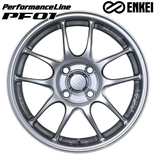ENKEI エンケイ パフォーマンスライン PF01 16インチ 6.5J 4H100 +53 スパークルシルバー アルミホイール単品 4本セット 送料無料