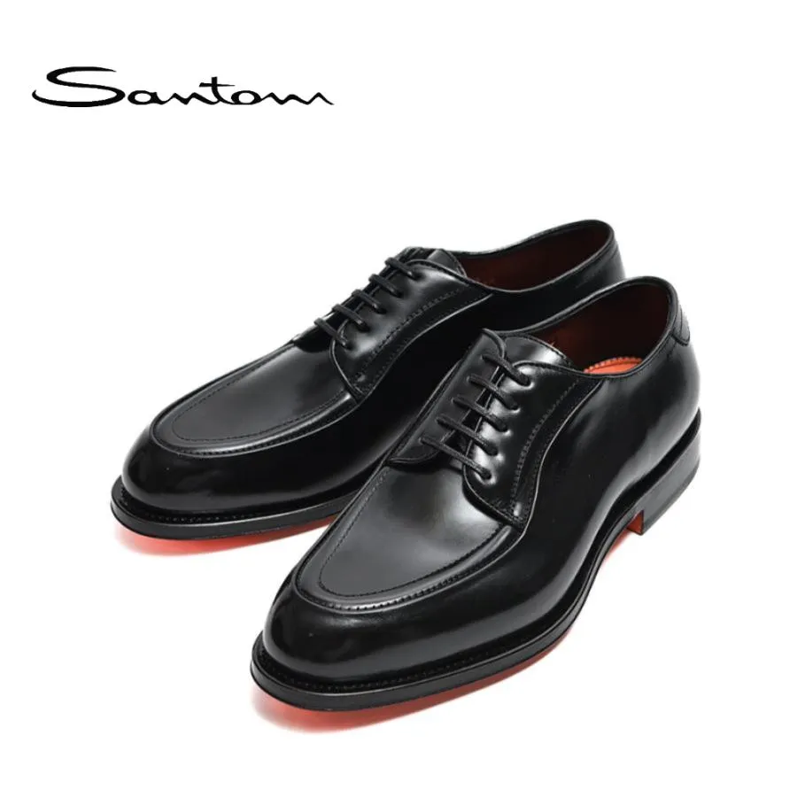SANTONI サントーニ / アンティークドレザーダービーシューズ MCC017977 ブラック / セール対象