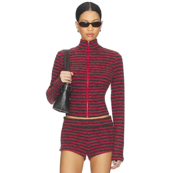 ライオネス Lioness 【 Apex Jacket Women Crimson Stripe 】 Jacket ジャケット レディース クリムゾン Stripe ストライプ