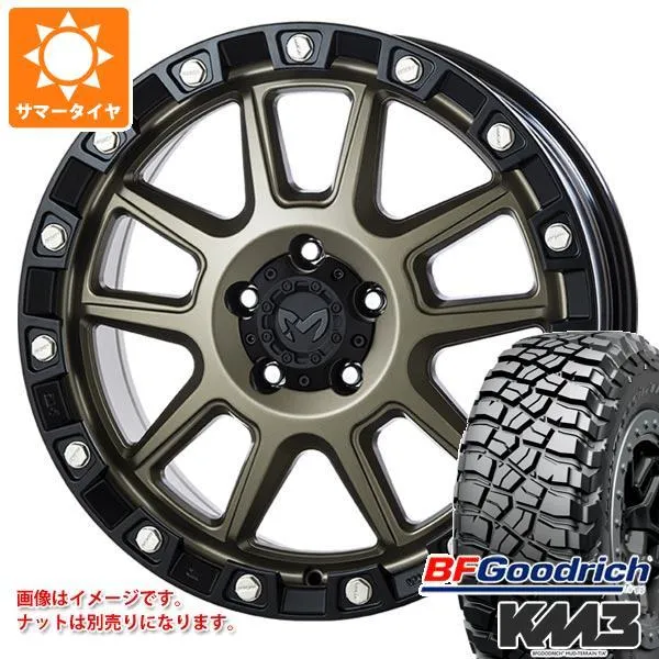 5本セット ジープ ラングラー JK/JL系用 サマータイヤ BFグッドリッチ マッドテレーンT/A KM3 LT285/65R18 125/122Q MKW M205